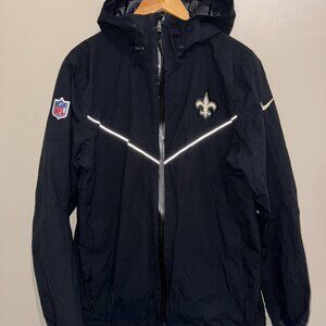 Nike NFL New Orleans Saints Team Issue PE Storm FIT Sideline Rain Jacket Mens M